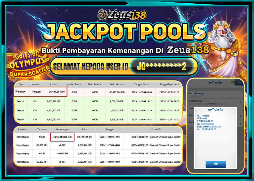 ZEUS138 GATES OF OLYMPUS SUPER SCATTER Rp 25,495,984 LUNAS 